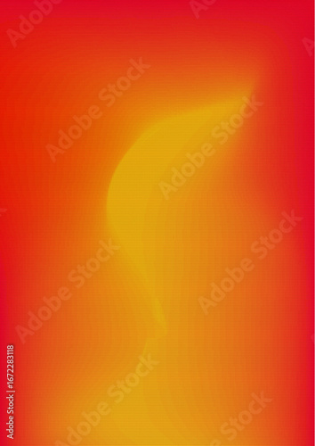 Brightly glowing orange and yellow lines create a fiery, abstract wave pattern on a textured red background