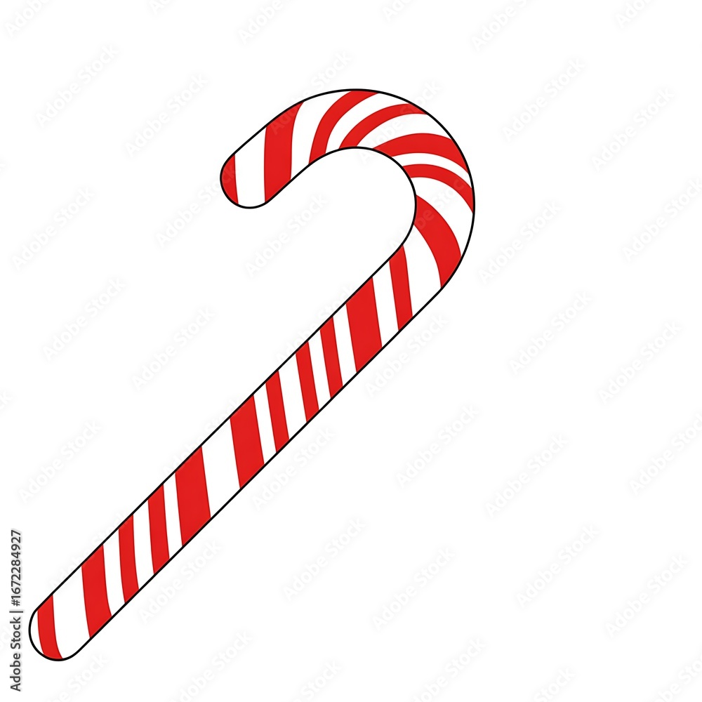 Obraz premium Classic Red and White Striped Candy Cane