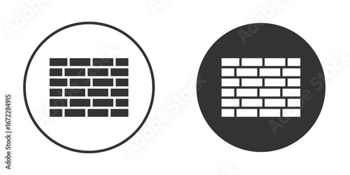 Wall icon pictogram. Vector outline illustration isolated on white background.