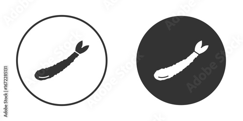 Tempura icon pictogram. Vector outline illustration isolated on white background.