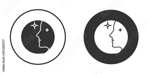 Skincare icon pictogram. Vector outline illustration isolated on white background.