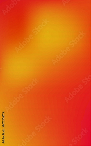 Brightly glowing orange and yellow lines create a fiery, abstract wave pattern on a textured red background