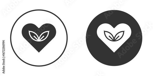 Natural love icon pictogram. Vector outline illustration isolated on white background.