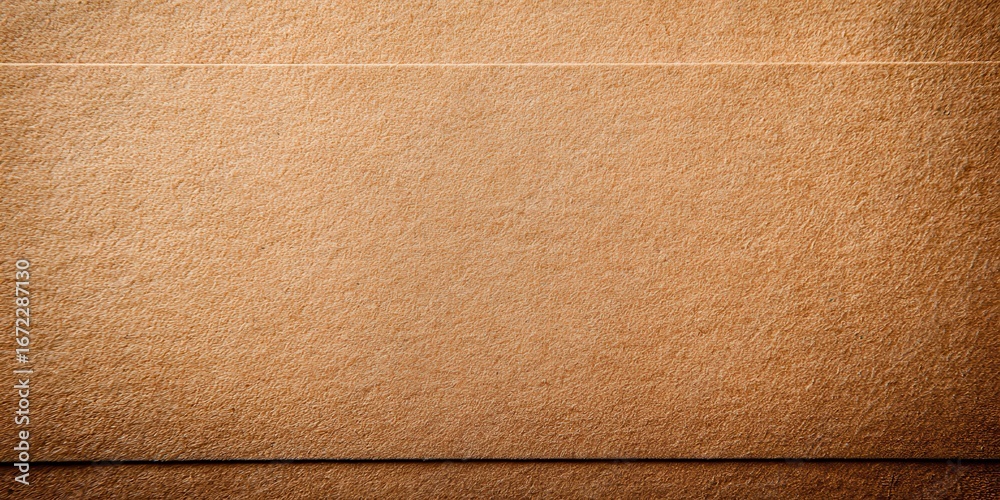 Fototapeta premium Textured light brown paper surface with subtle horizontal lines and a soft vignette