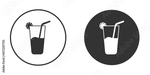 Lemonade icon pictogram. Vector outline illustration isolated on white background.