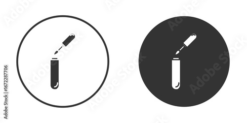 Lip gloss icon pictogram. Vector outline illustration isolated on white background.