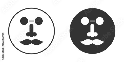 Joke day icon pictogram. Vector outline illustration isolated on white background.