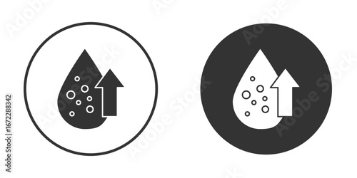 High cholesterol icon pictogram. Vector outline illustration isolated on white background.