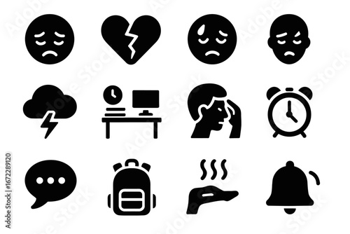 set of Stress icons