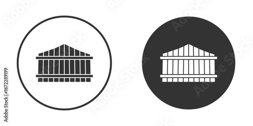 Fence icon pictogram. Vector outline illustration isolated on white background.