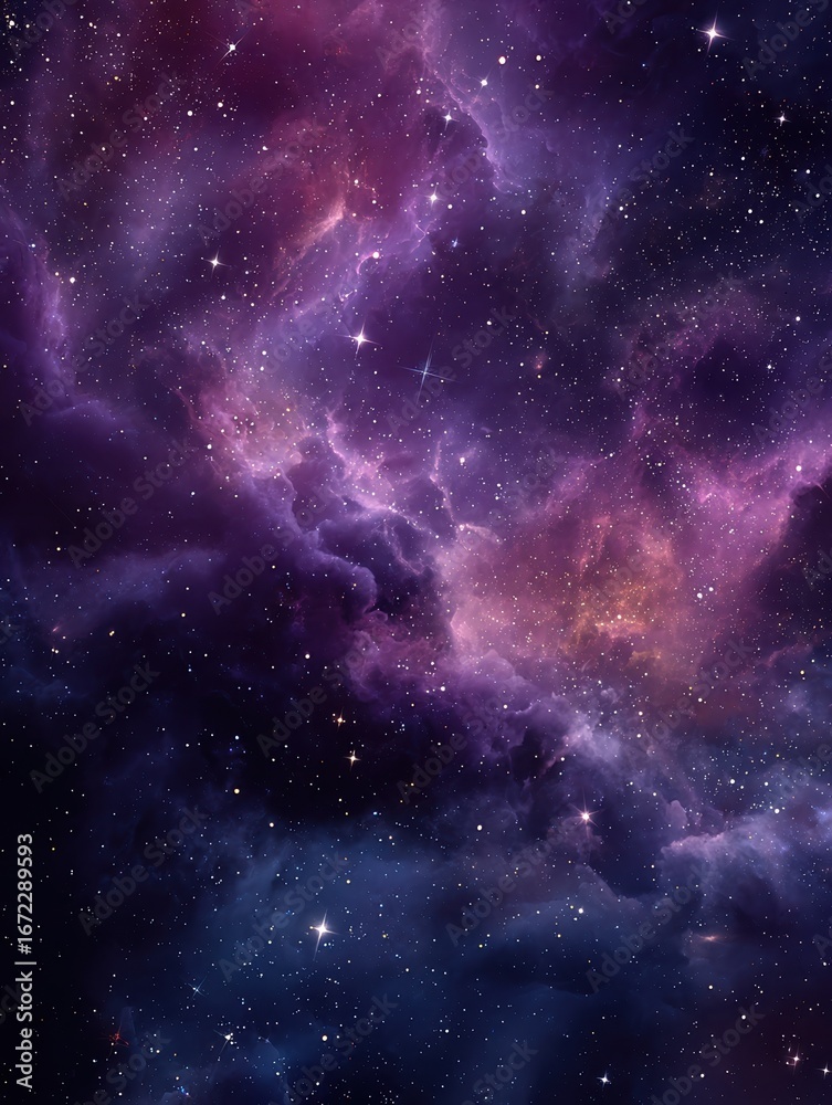 Fototapeta premium majestic purple nebula cosmic background starry night sky