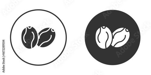 Dry fruit icon pictogram. Vector outline illustration isolated on white background.