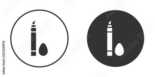 Concealer icon pictogram. Vector outline illustration isolated on white background.