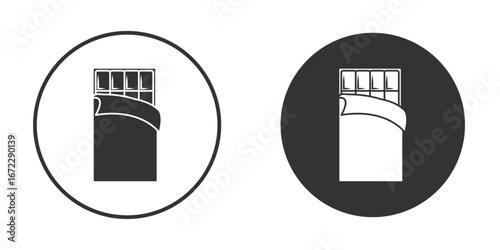 Chocolate icon pictogram. Vector outline illustration isolated on white background.