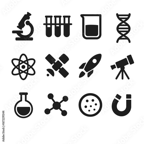 science icons set