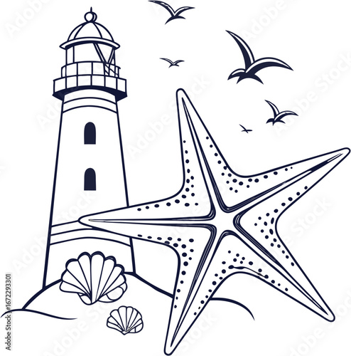 lighthouse vector illustration