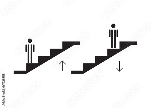 up and down stairs icon