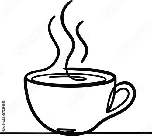 Coffee cup drink hot beverage steam caffeine morning break relax aroma cafe