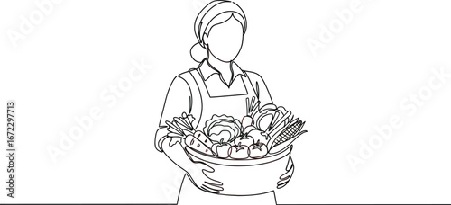 Farmer vegetables harvest agriculture fresh organic healthy food market produce farm