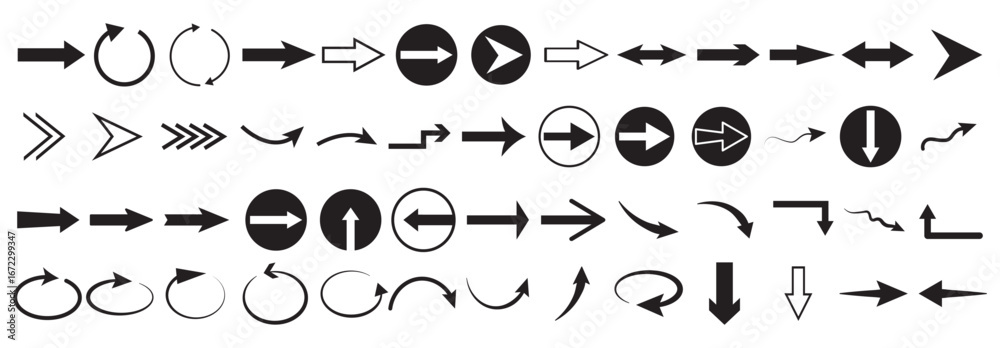 Fototapeta premium Arrow icons set. Vector illustration.