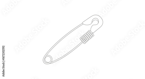 Safety pin fastener metal spring clothing accessory secure sharp point clip