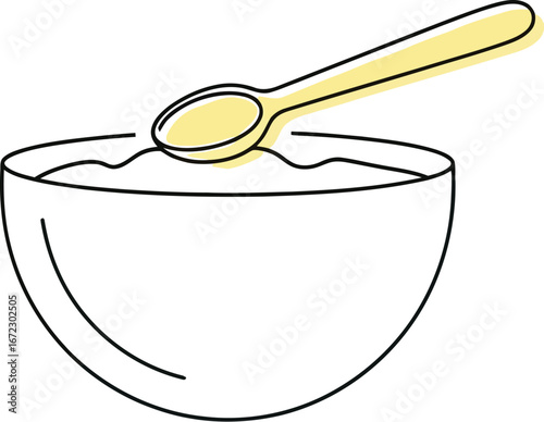 Bowl food spoon cereal breakfast healthy eating diet nutrition morning meal
