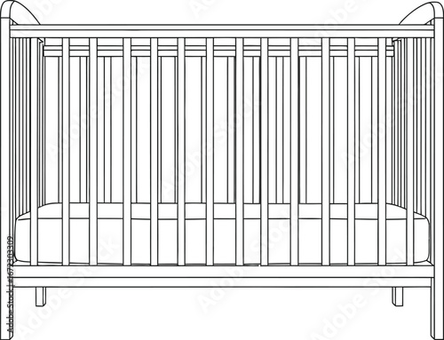 Baby crib nursery furniture infant toddler sleep safety design wood child