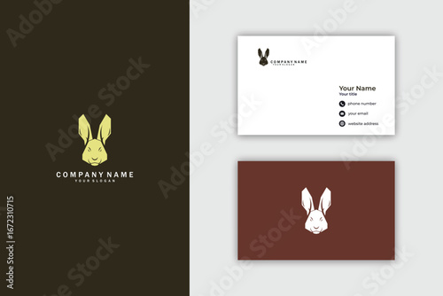 Minimalist Rabbit Logo Design for Branding and Graphic Projects.