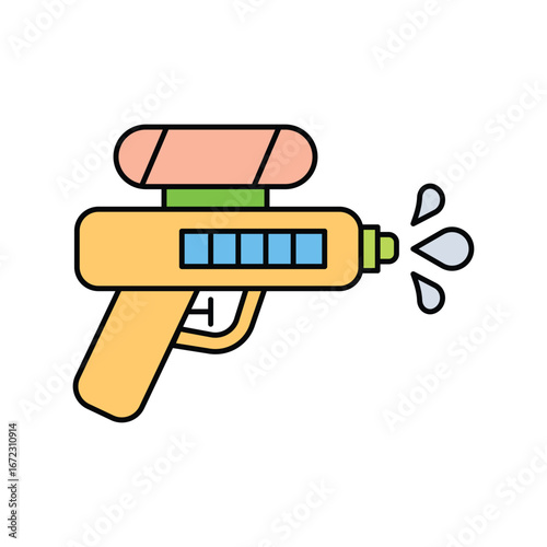 Air Hockey lineal color line icon with white background vector stock illustration
