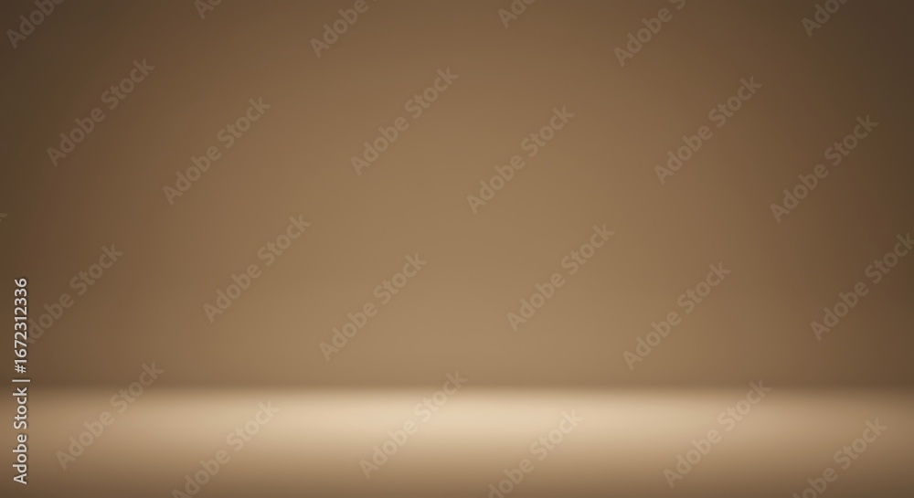 Obraz premium Warm brown seamless studio background with subtle gradient lighting, perfect for product photography.