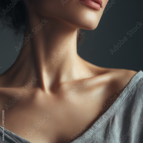 Wallpaper Mural 우아한 여성의 목선과 쇄골 클로즈업 Torontodigital.ca
