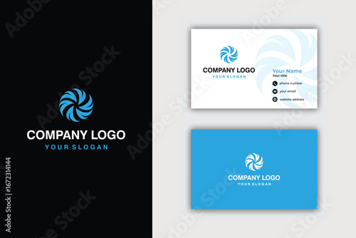 Modern Blue Swirl Logo Design for Business Branding and Corporate Identity.