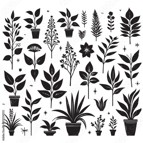 field silhouette Background material, Flowering plant