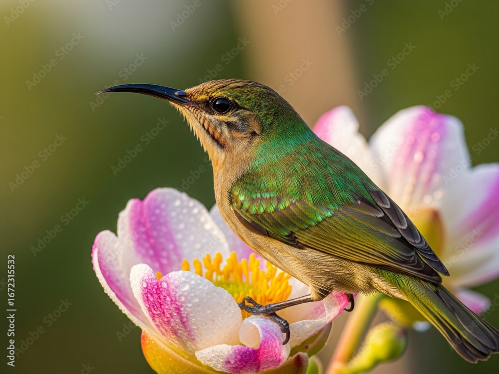 Fototapeta premium hummingbird on flower
