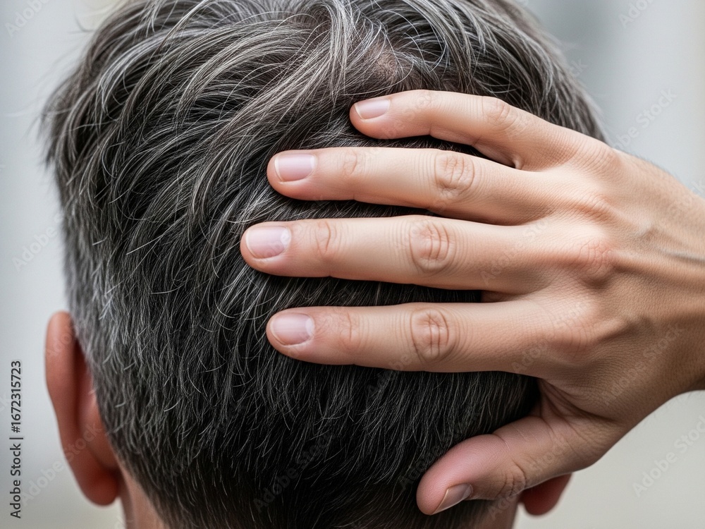 Fototapeta premium gray-haired man