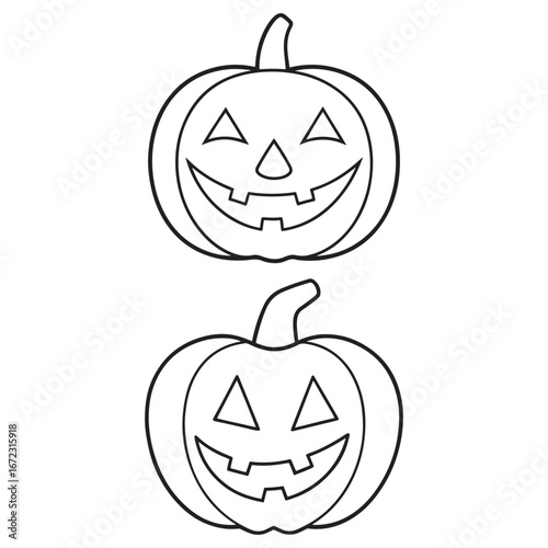 Spooky Jack-o'-lanterns Halloween Carved Pumpkins