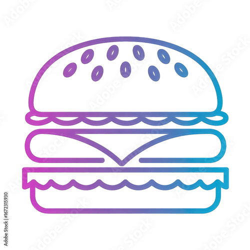 Hamburger with cheese and lettuce isolated on transparent background