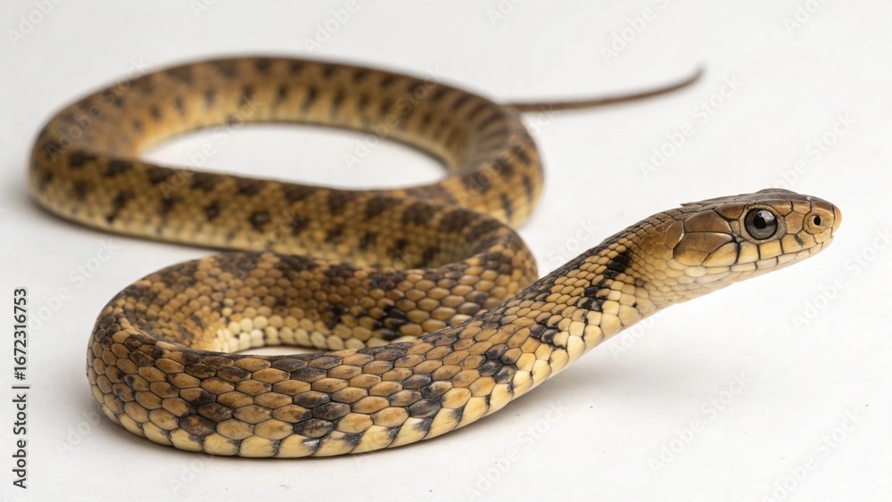 Fototapeta premium Keelback on studio background