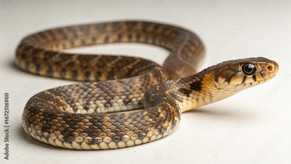 Fototapeta premium Keelback on studio background