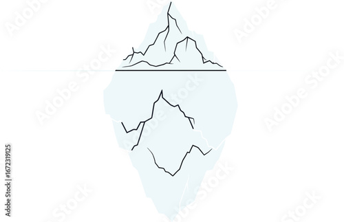 Iceberg ocean sea water hidden danger depth unknown exploration discovery nature cold