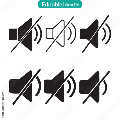 Mute Speaker Volume Flat Icon Vector, Sound Off Symbol, Audio Control Illustration