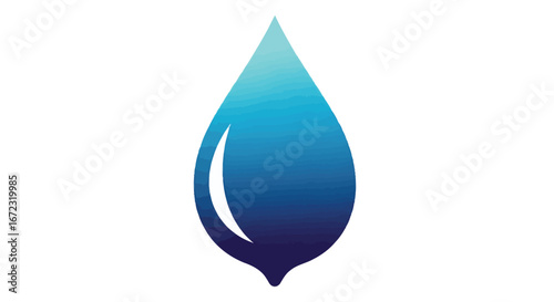 Water droplet blue aqua liquid clean fresh nature purity symbol design spa