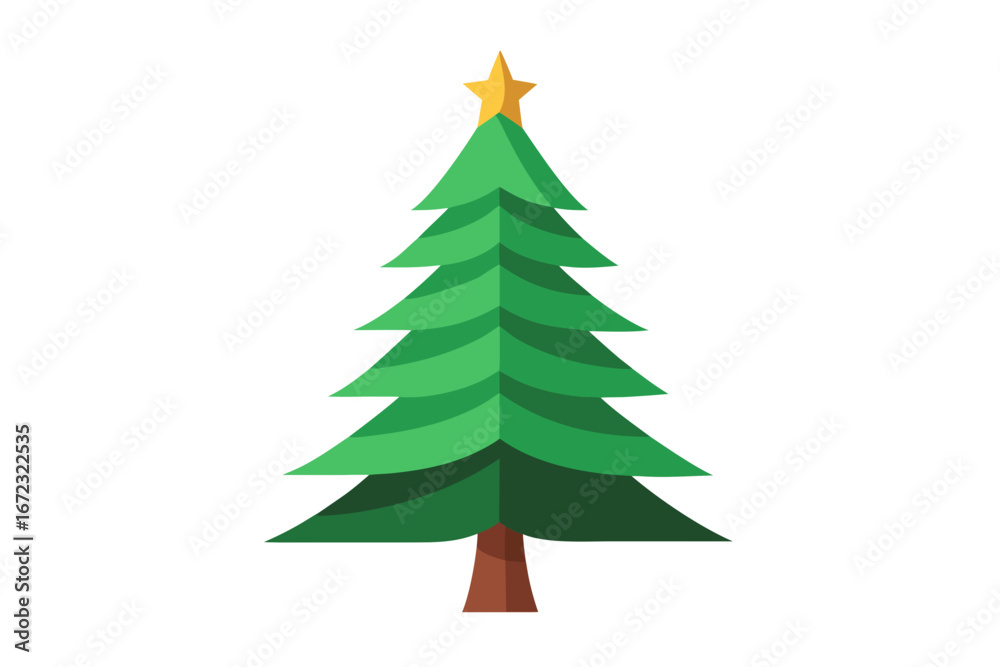 Fototapeta premium christmas tree vector illustration