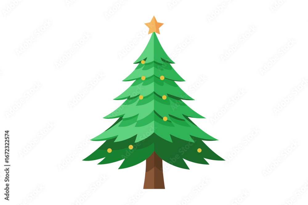 Fototapeta premium christmas tree isolated on white