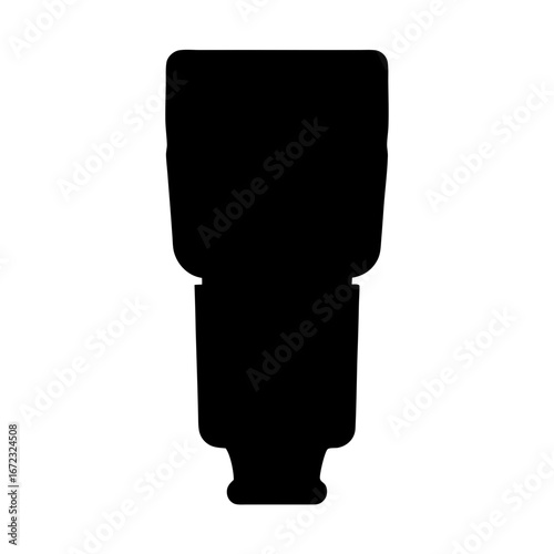 Silhouette of a Professional Camera Flash Speedlight Lighting Equipment