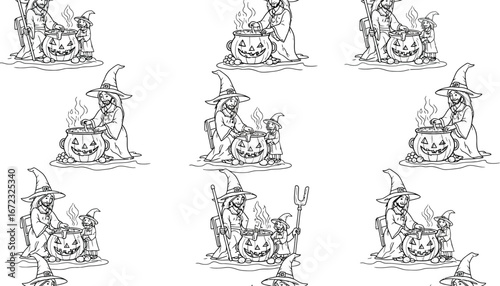 Witch cauldron halloween spooky magic fantasy potion spell wizardry costume party fun