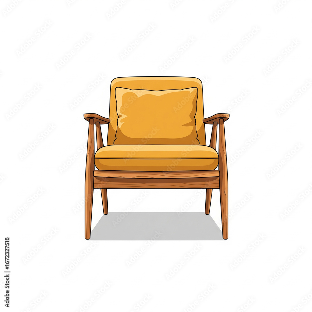 Fototapeta premium armchair isolated on white background