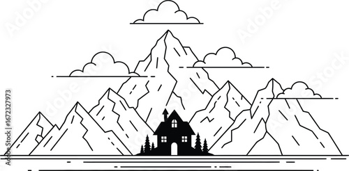 Mountain range landscape nature outdoor adventure travel tourism peak summit view
