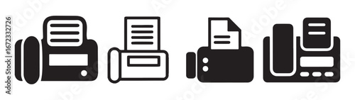 Printer icon vector. Web icon set. Telephone symbol illustration eps 10