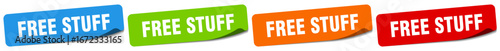 free stuff sticker. free stuff sticker set on white background